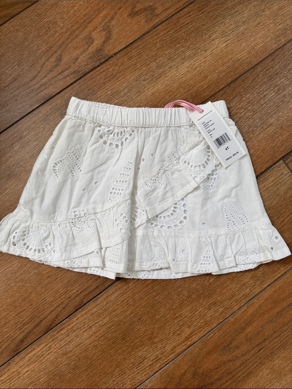 Vineyard Vines White Eyelet Ruffle Skirt
